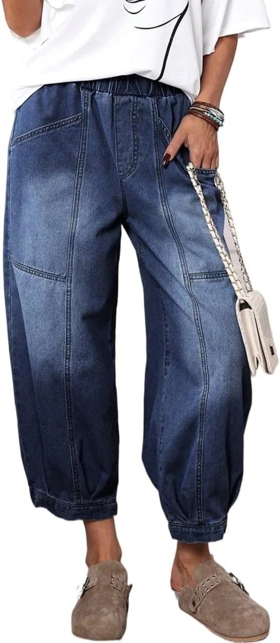 Джинсы с эластичным поясом Dark Wash