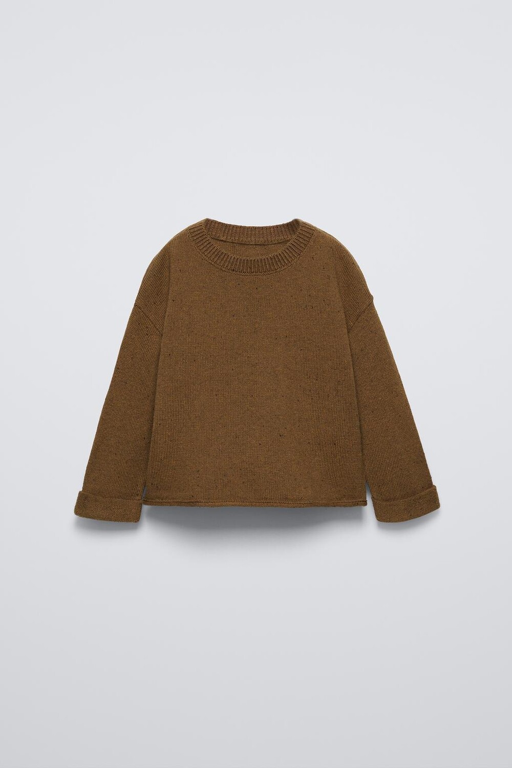

Вязаный свитер с печатками ZARA, хаки