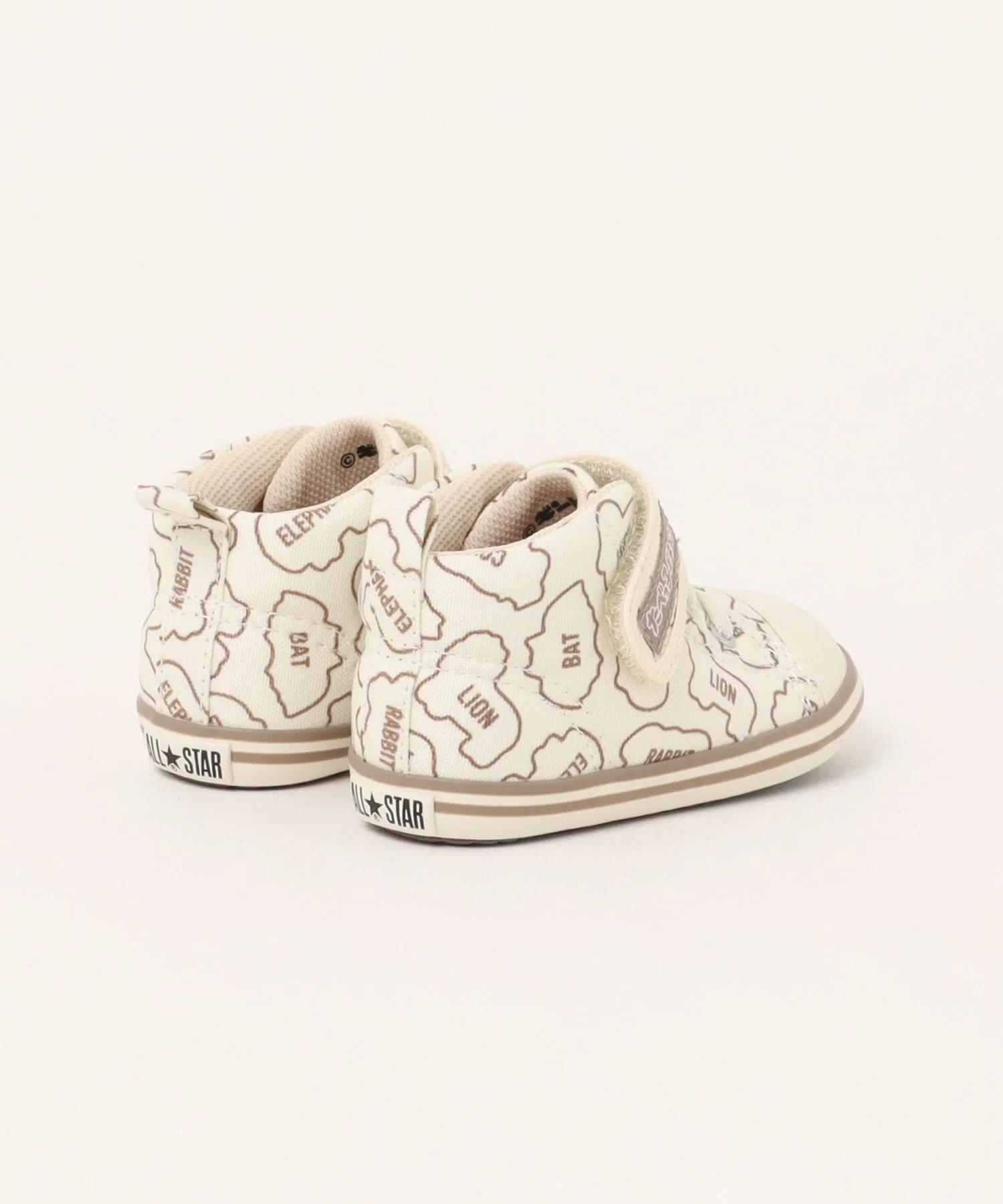 Детские кроссовки Converse BB AS V1/TAB O из канваса с принтом животных белые — фото 3