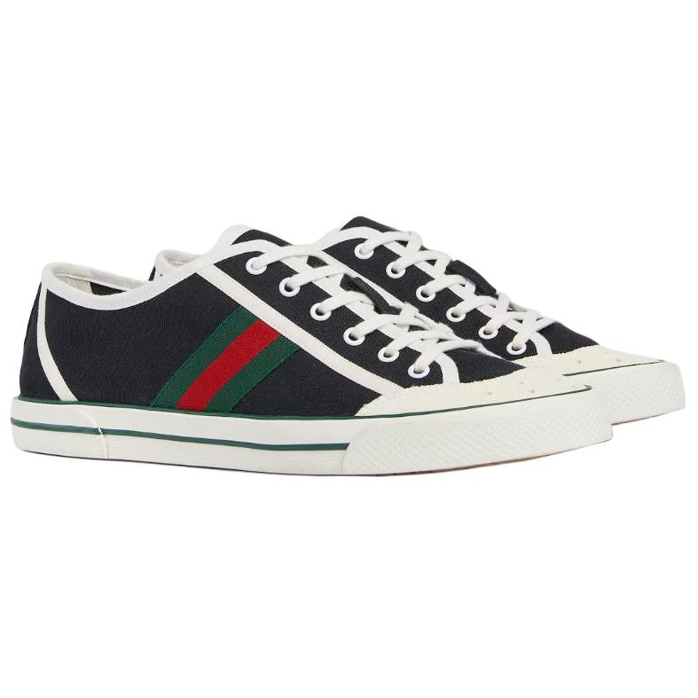 Теннисные 1977 Low top Canvas Shoes мужские черные GUCCI, Original Shoe Box Included — фото 4