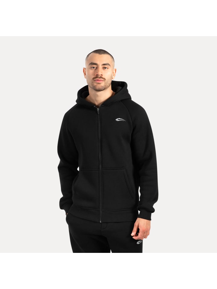 

Толстовка с капюшоном на молнии Yasin черного цвета SMILODOX