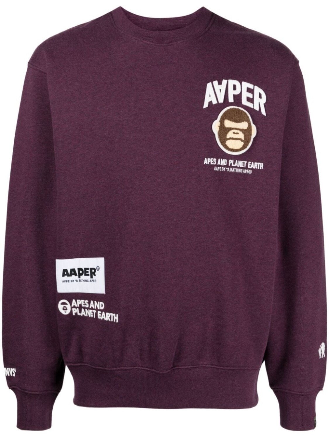 

A Bathing Ape толстовка из джерси с логотипом, фиолетовый