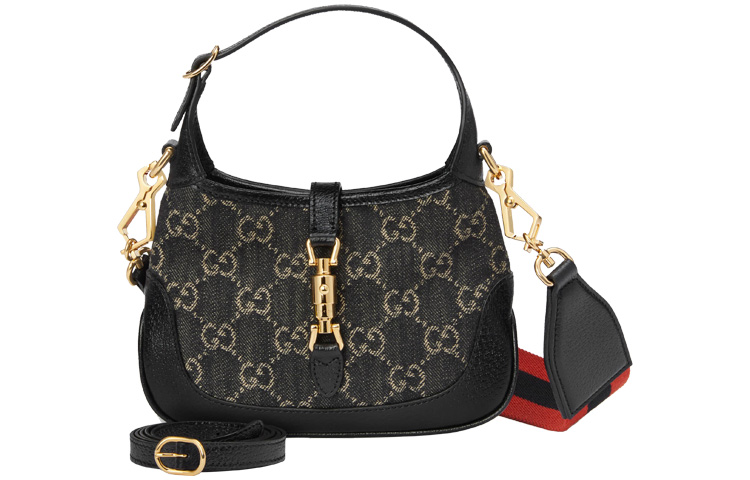Женская сумка Gucci Jackie 1961 Холст с отделкой из натуральной кожи — фото 2