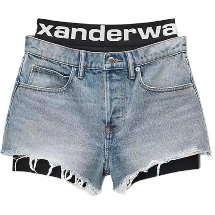Джинсовые шорты Classic Light Indigo Alexander Wang