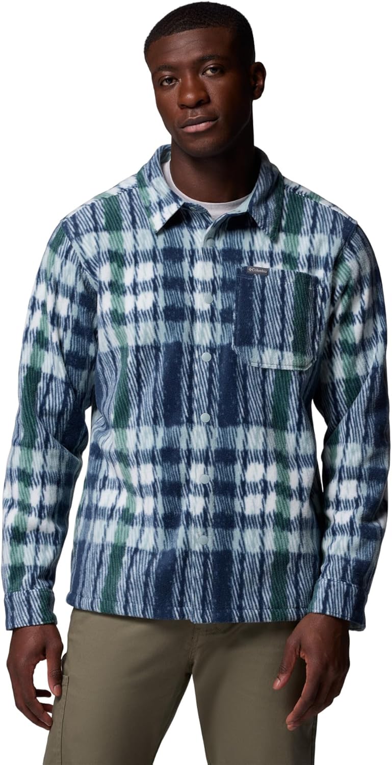 

Columbia мужская куртка-рубашка Steens Mountain Printed Shirt Jacket II, Crushed Blue Herringplaid