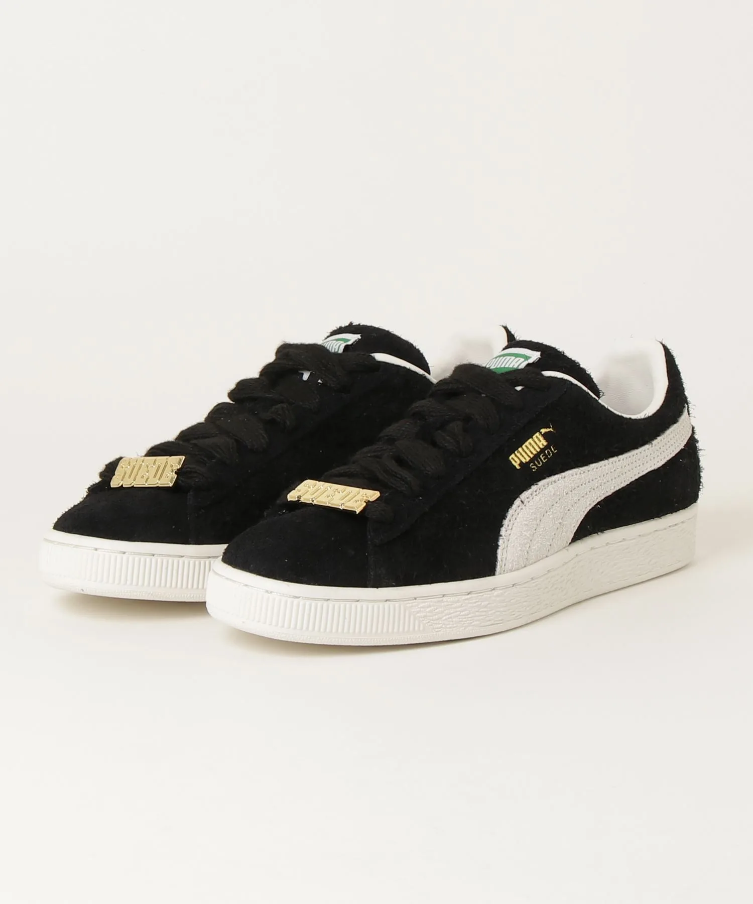 Мужские кроссовки из натуральной кожи SUEDE FAT LACE PUMA чёрные — фото 4