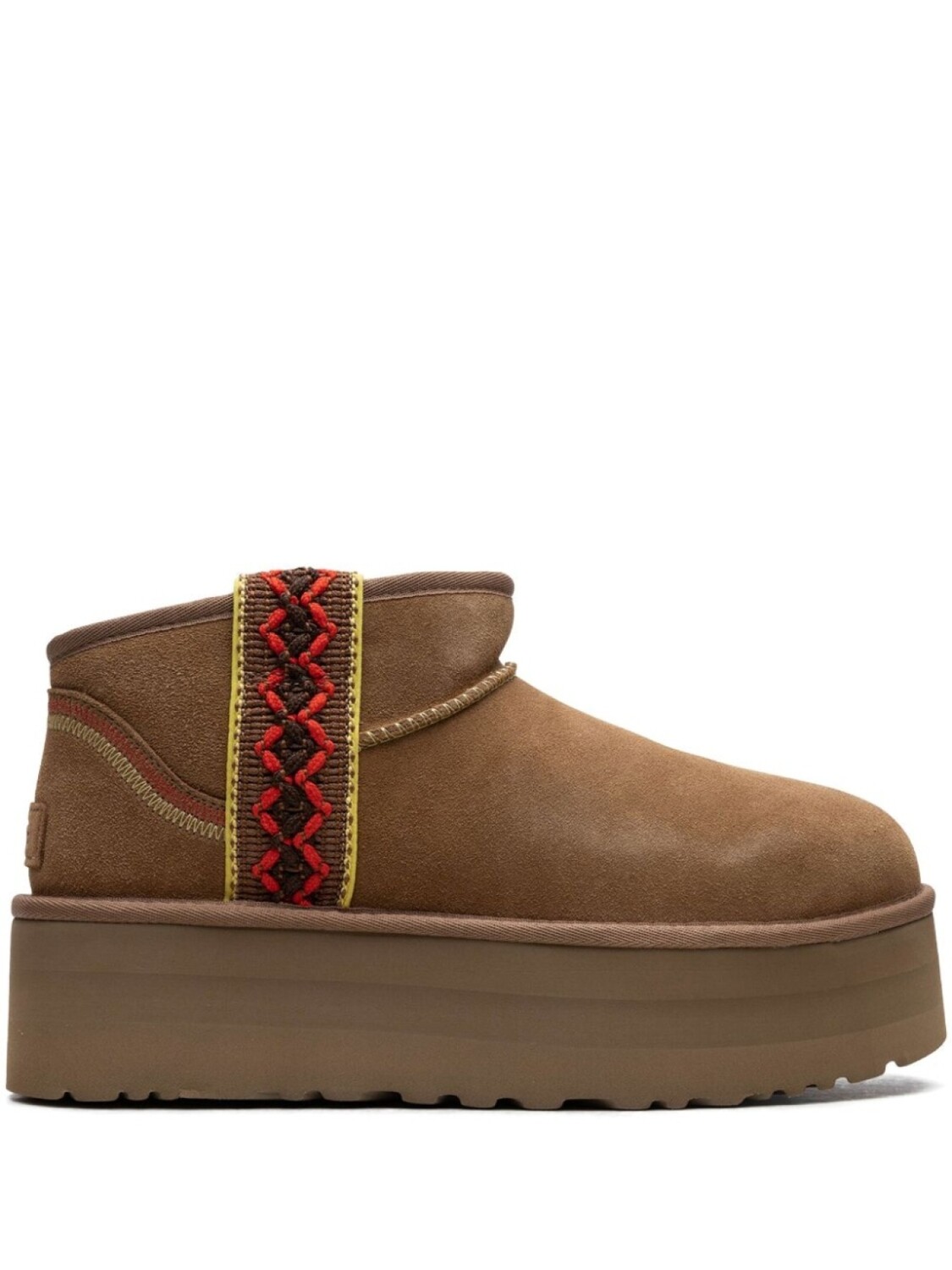 

Ботинки Classic Ultra Mini Braid Platform Chestnut UGG, коричневый