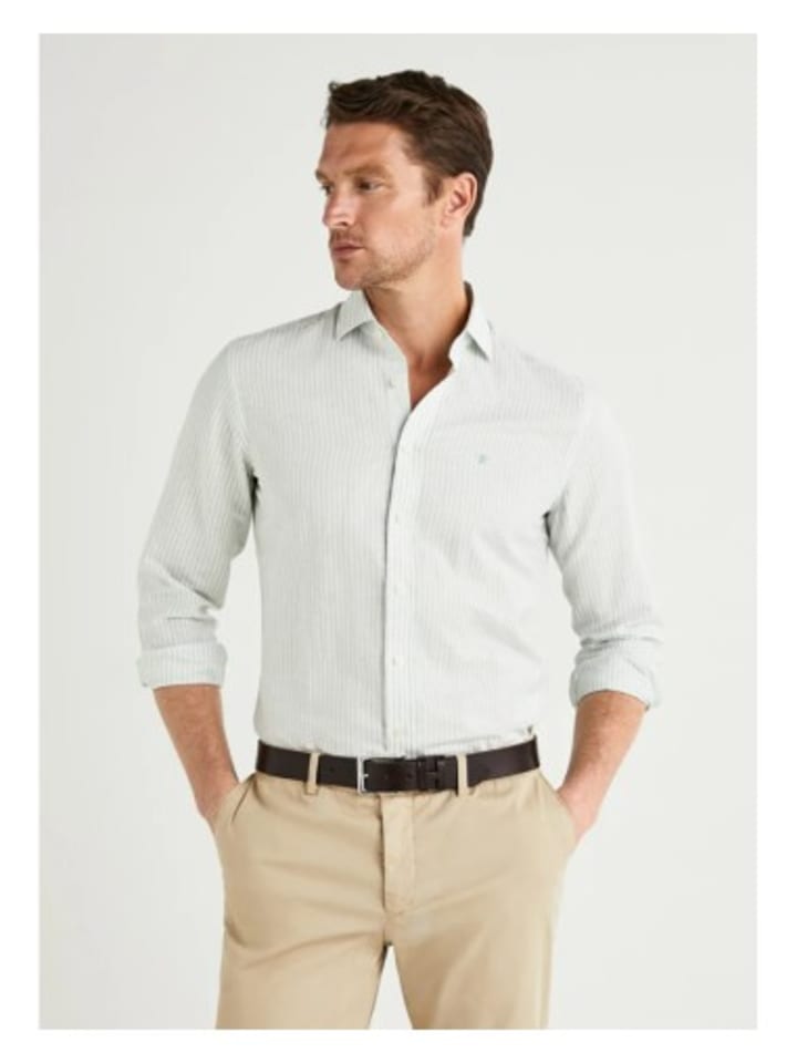 

Рубашка Hackett London, цвет weiß/grün