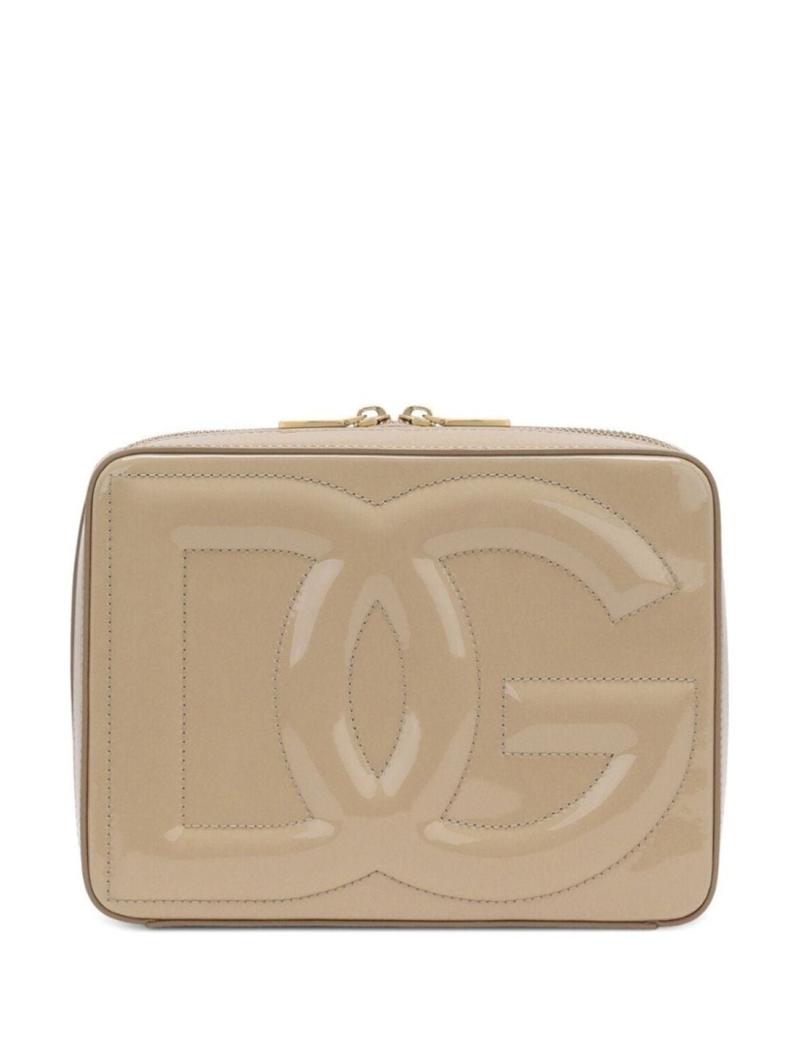 

Dolce & Gabbana лакированная сумка DG Logo, нейтральный цвет