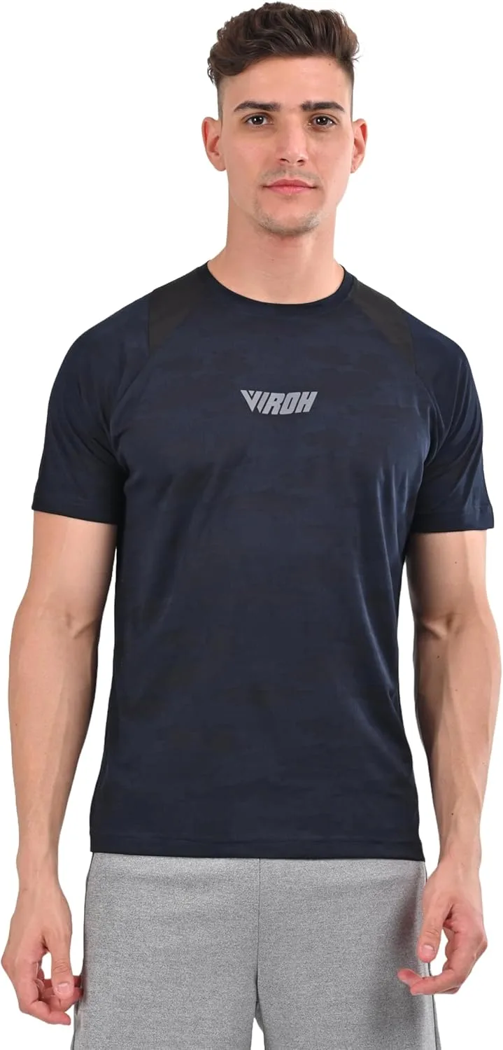 

VIROH мужская суперлегкая влагоотводящая футболка для тренировок