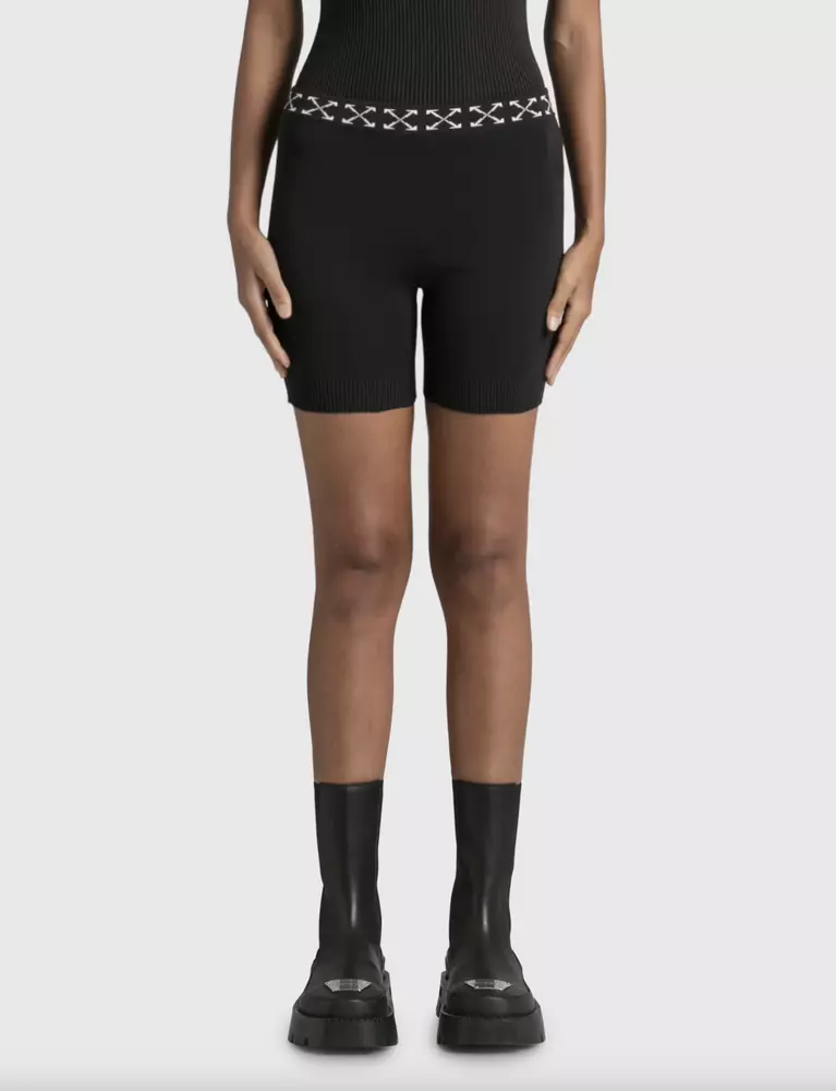 

Элегантные шорты с эластичной резинкой и логотипом Off-White, черный