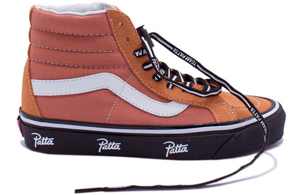 Кроссовки patta x sk8-hi 38 reissue 'langoustino' Vans, оранжевый — фото 2