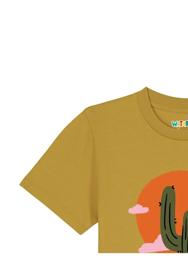 Футболка с принтом kaktus im sonnenuntergang Watapparel, Ochre — фото 4