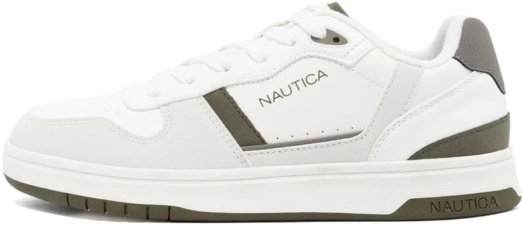 Мужские повседневные кроссовки Nautica на шнуровке, стильные оксфордские прогулочные туфли - легкие, удобные, универсальная обувь на каждый день, белый — фото 2