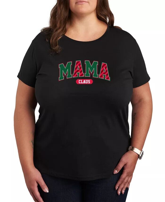 

Футболка с принтом Mama Claus большого размера Hybrid Apparel, черный