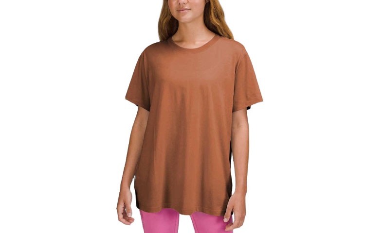 

Футболка All Yours SS22 с рукавом дроп-шолдер женская Lululemon, темно-оранжевый