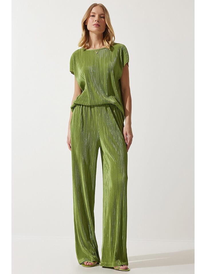 

Тканевые брюки Happiness Istanbul 2tlg Outfit, зеленый