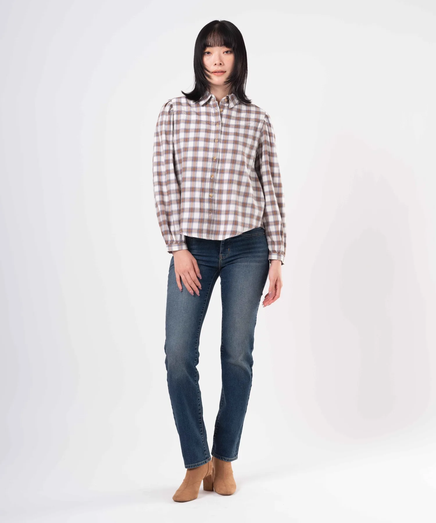 Женская рубашка Levi's Journey Western, коричневая — фото 4