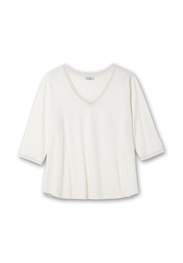 

Рубашка с фестончатым краем слегка А-силуэтного кроя Sheego, цвет champagner