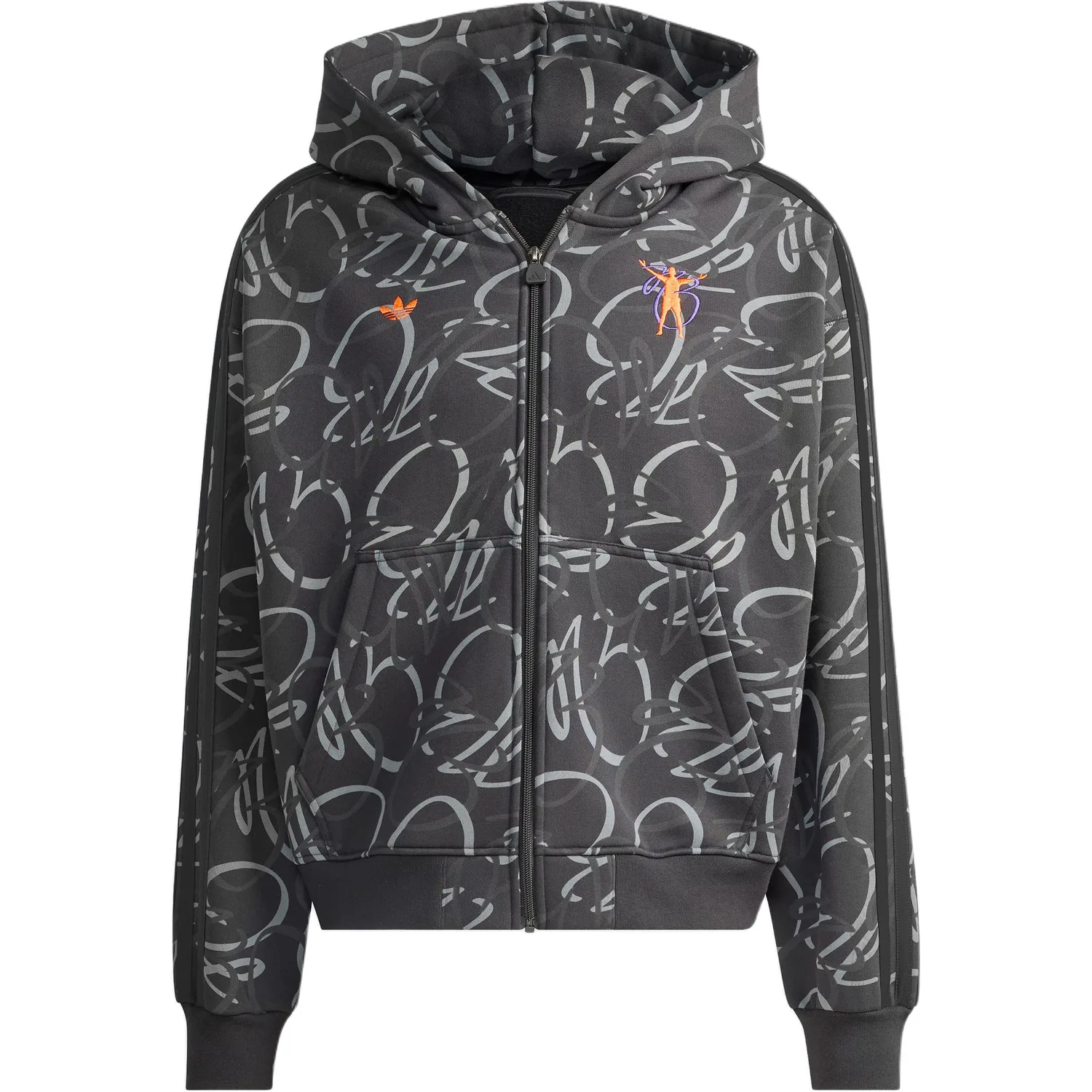 Куртка JUDE BELLINGHAM мужская Adidas Originals, черный/серый/оранжевый/фиолетовый
