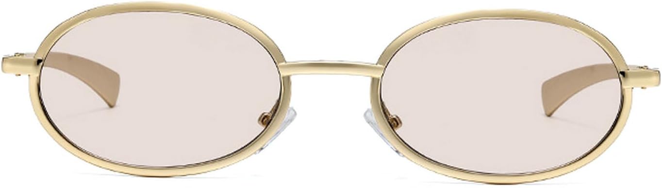 

Солнцезащитные очки Laureles Retro Oval для женщин и мужчин, классические винтажные градиентные очки с защитой от УФ-излучения UV400 и золотистой металлической оправой, C3