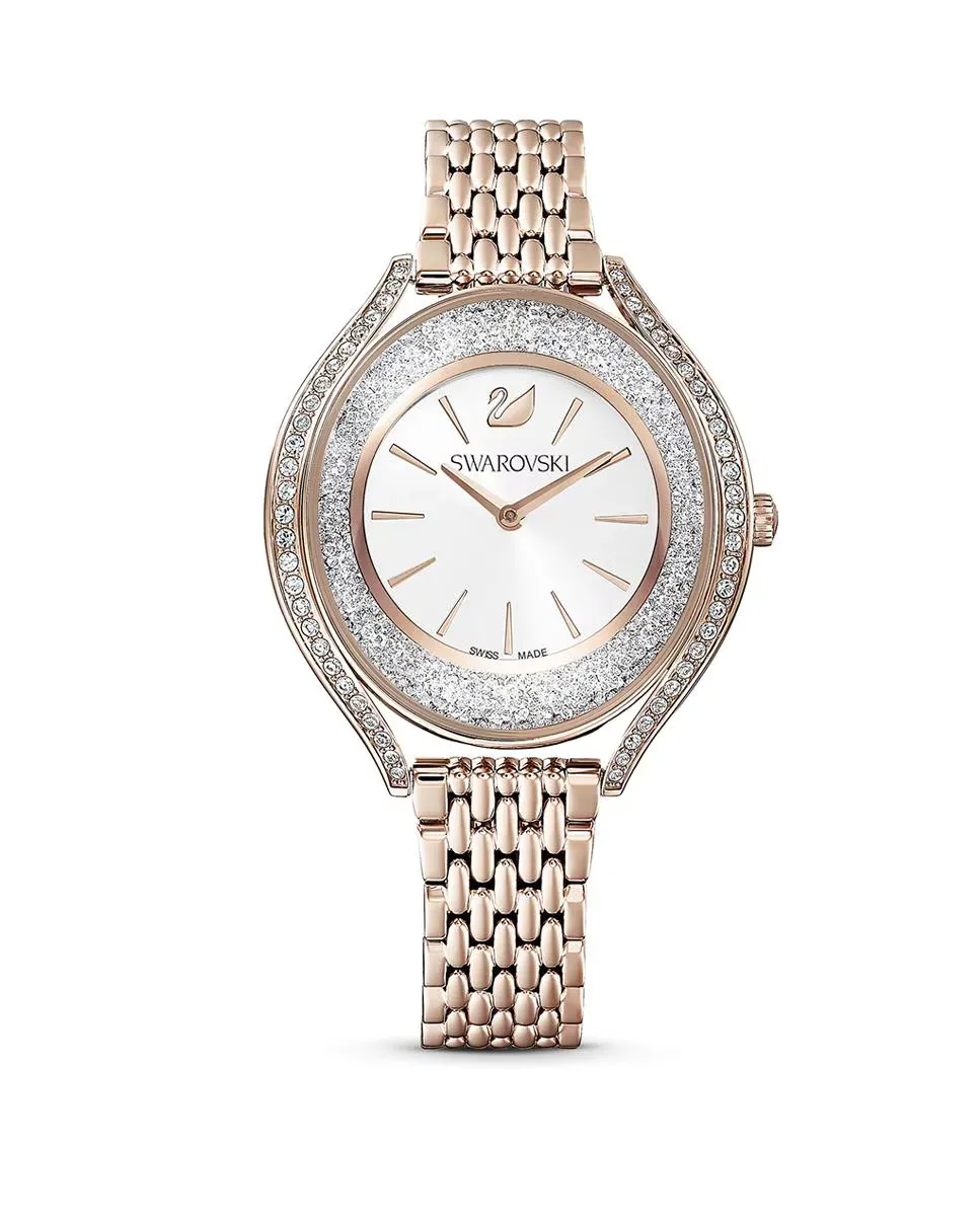 

Женские часы Crystalline Aura с металлическим ремешком из розового золота Swarovski
