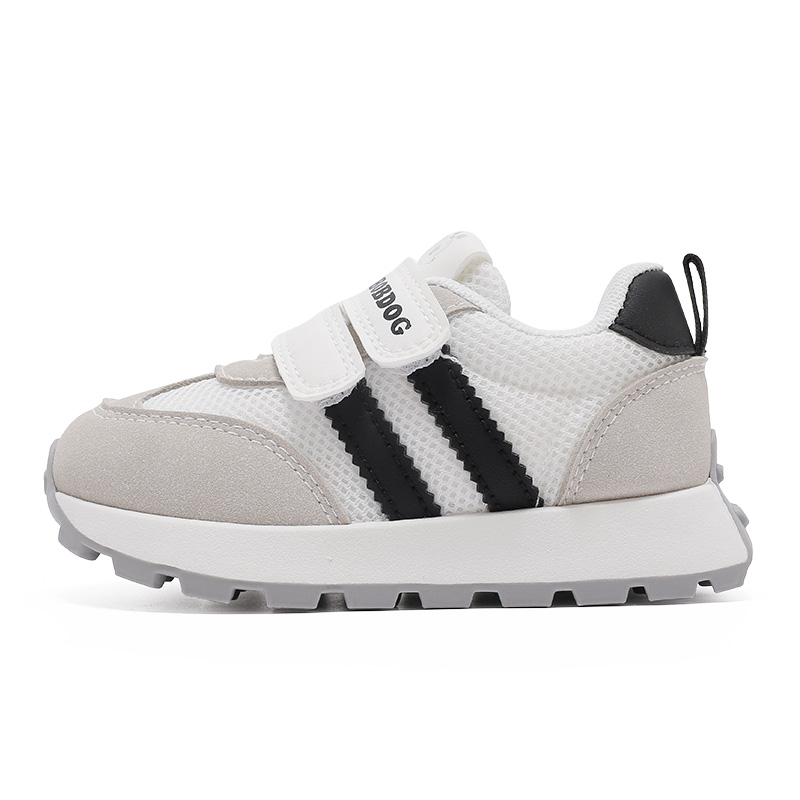 

Нескользящие износостойкие низкие детские кроссовки для повседневной носки для детей от 3 до 7 лет BOBDOG, белый/черный