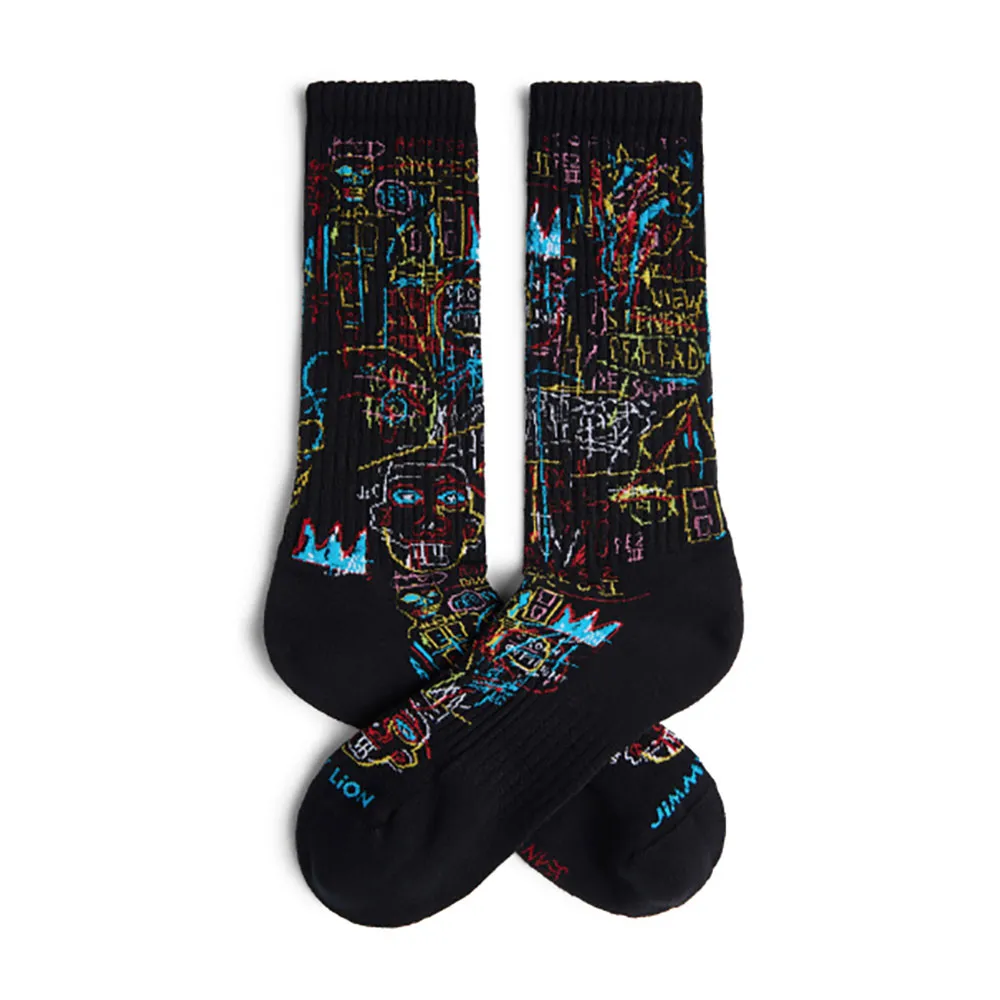 

Носки Jimmy Lion Athletic Basquiat Kings Of Egypt crew, черный