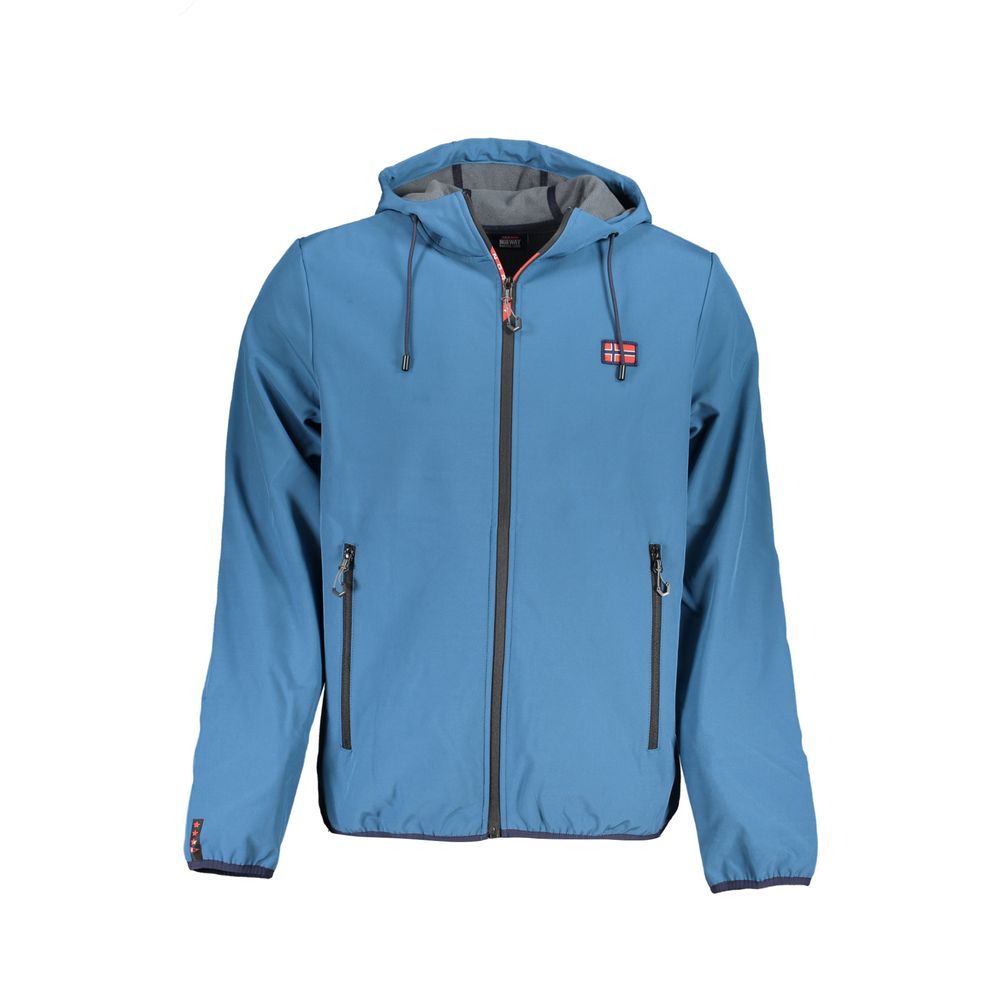 

Шикарная синяя мужская куртка Soft Shell с капюшоном Geographical Norway