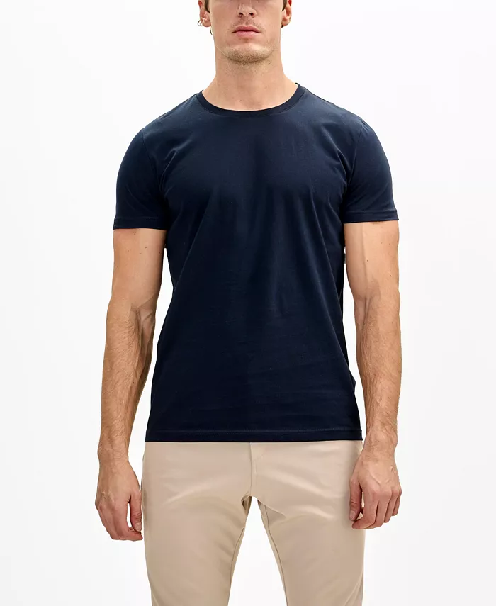 

Мужская легкая футболка с круглым вырезом из хлопка Ron Tomson, синий