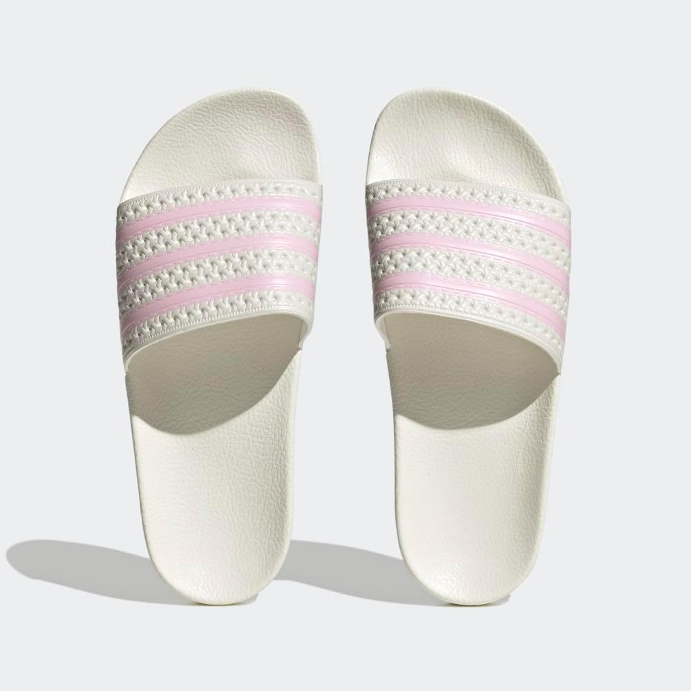 Сланцы для душа adidas Adilette для взрослых унисекс, слоновая кость/розовый — фото 3