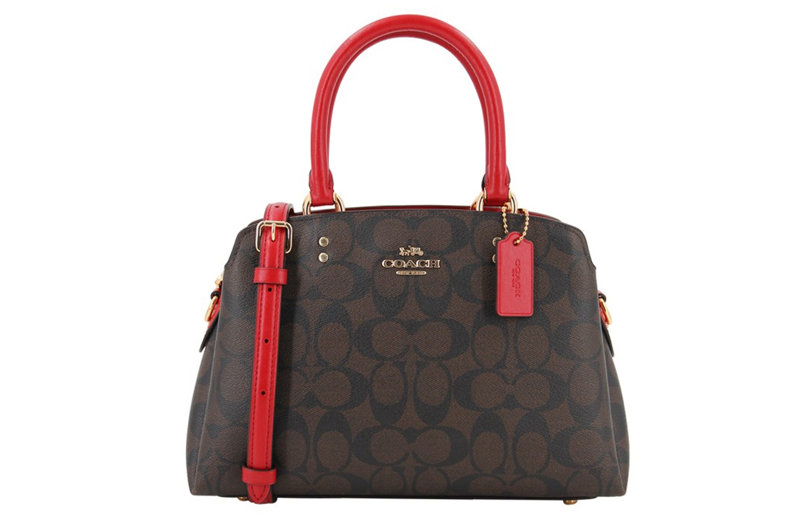 

COACH Сумка кроссбодди из кожи и текстиля мини женская