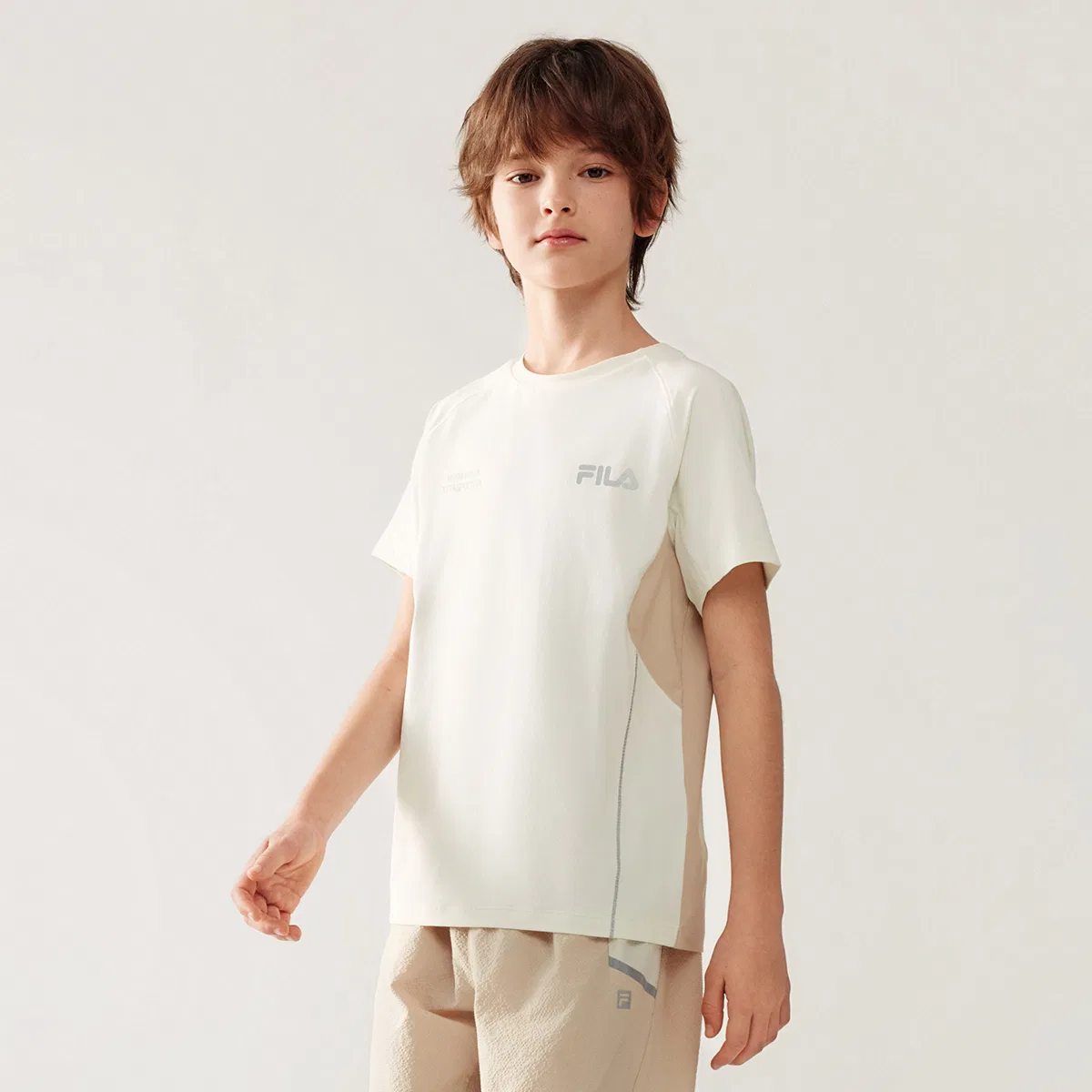 Футболка PERFORMANCE FPH с коротким рукавом vanilla white детская FILA KIDS — фото 3