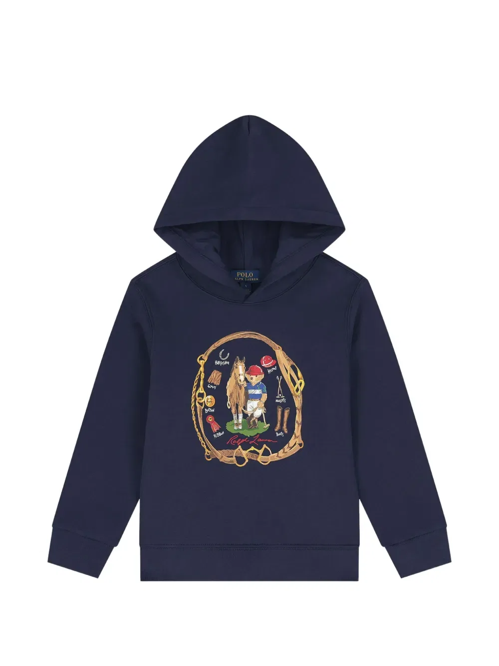 Худи с графическим принтом Polo Ralph Lauren Kids, синий