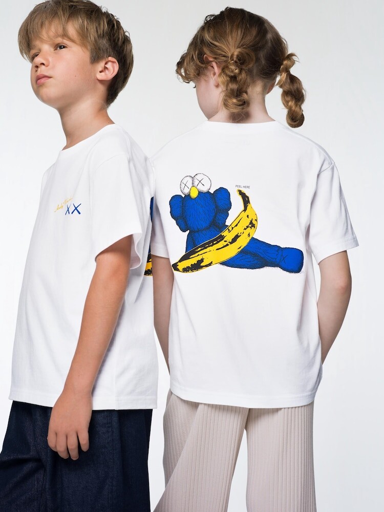 

Футболка с графическим принтом Kaws + Warhol Uniqlo, цвет 00 белый