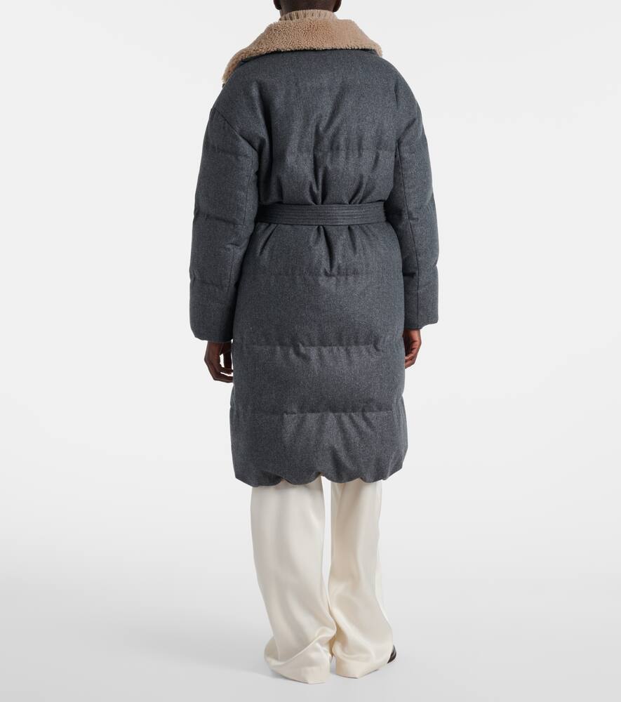 Пальто из вирджинской шерсти Brunello Cucinelli, Grigio Scuro — фото 3
