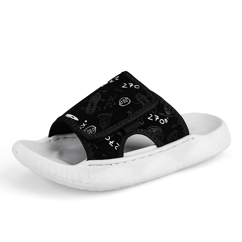 

LONGYING Мужские противоскользящие тапочки с устойчивостью к истиранию - черно-белые, цвет Black White