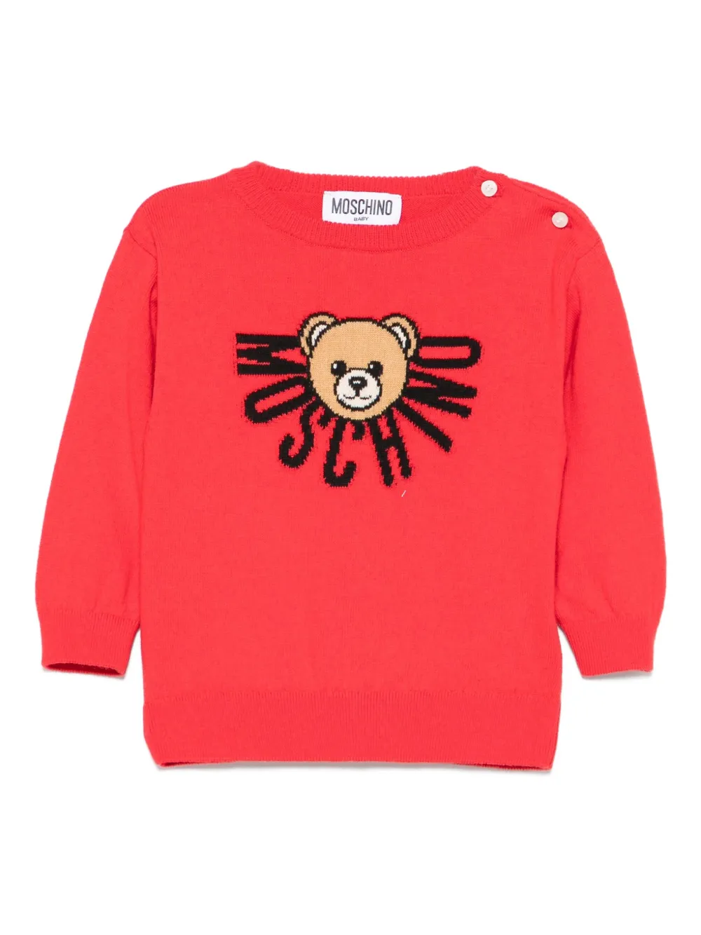 

Джемпер с логотипом Moschino Kids, красный