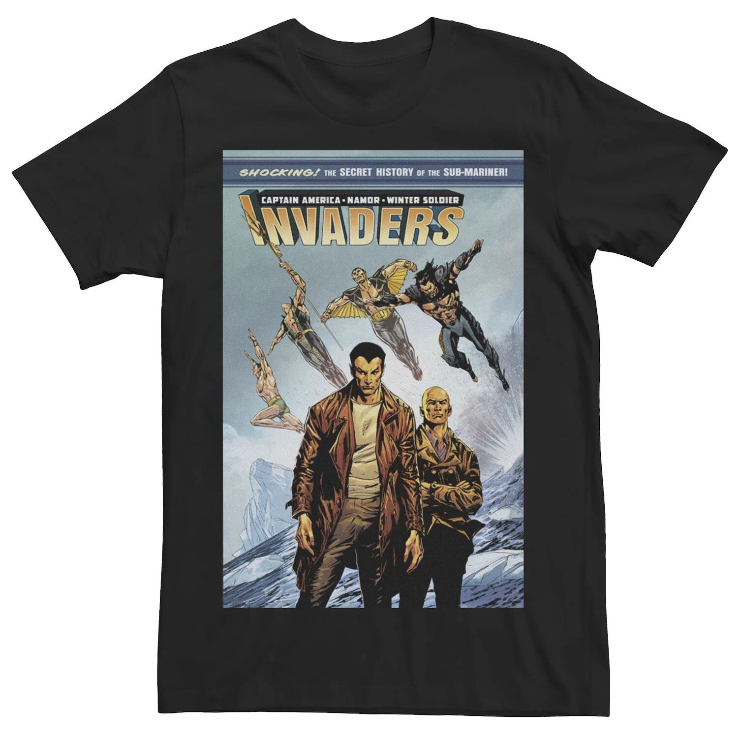 

Мужская футболка с обложкой комиксов Marvel Invaders The Secret History Of Namor Licensed Character