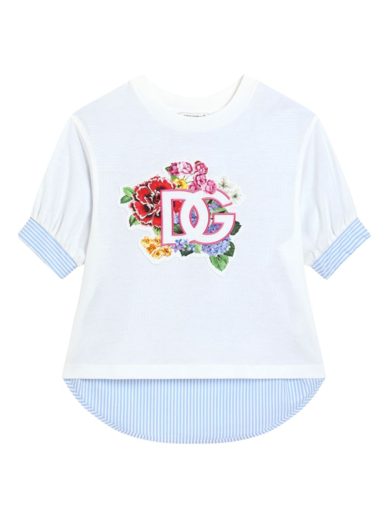

Dolce & Gabbana Kids футболка в технике пэчворк, белый