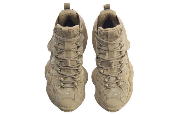 Кроссовки China Li Ning LiNing Vintage Basketball, коричневый — фото 4