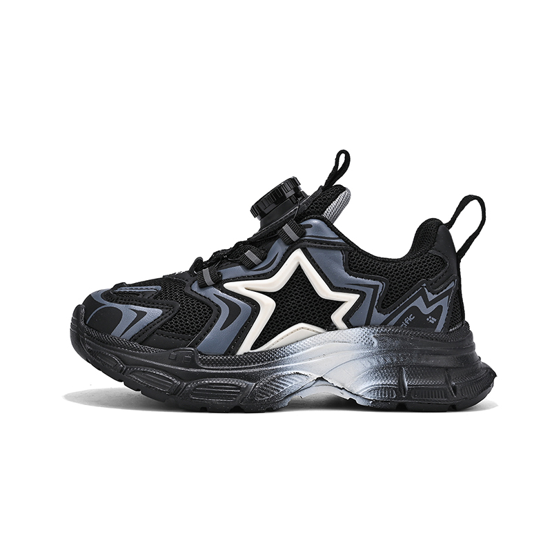 

Дышащие низкие детские кроссовки для бега FIRS Kids, черный/белый