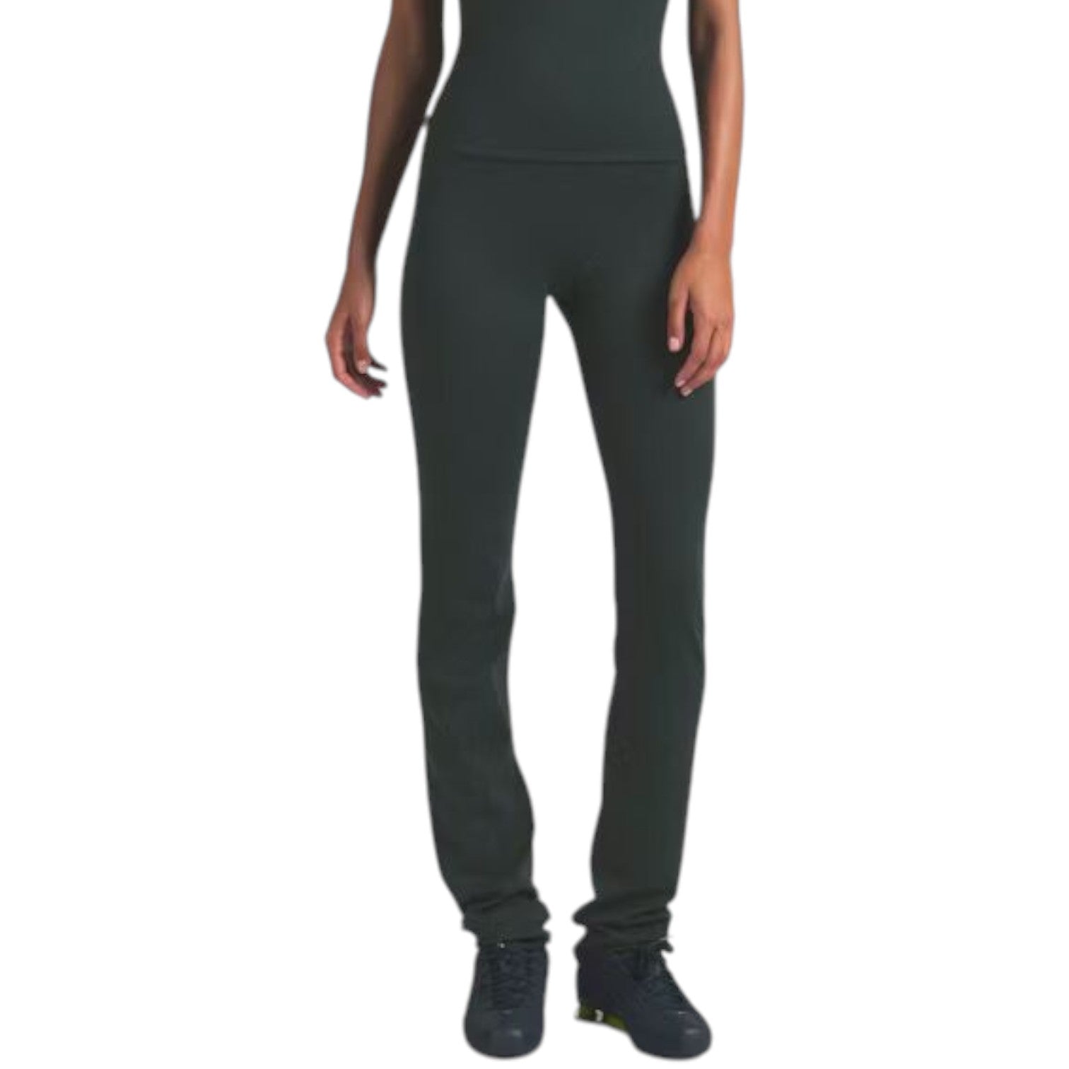 (WMNS) Nike x SKIMS Матовые прямые леггинсы с высокой талией и V-образным вырезом, цвет «Темно-бирюзовый» — фото 2