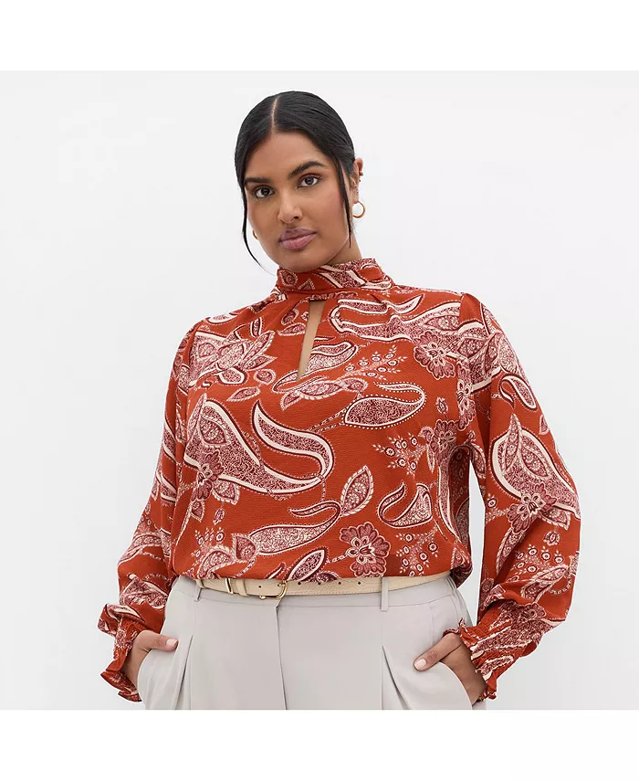 

Женский топ с принтом инди CITY CHIC, оранжевый