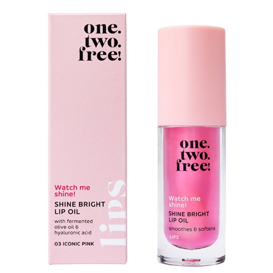 Бальзам для губ Onetwofree — Масло для губ shine bright lip oil , - iconic pink, объем, 5 мл — фото 2