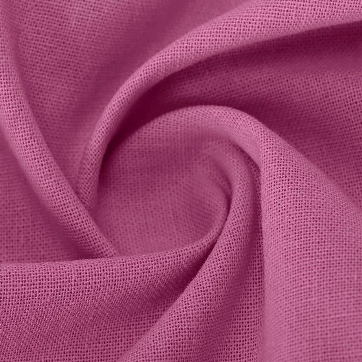 Блуза женская льняная с V-образным вырезом, рукав 3/4, свободный крой, Hot Pink#05 — фото 4