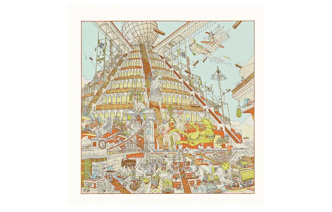 

HERMES Шёлковый шарф Multicolor, Multicolor