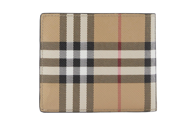 Кожаные визитницы кошельки для монет мужские бежевые Burberry — фото 3