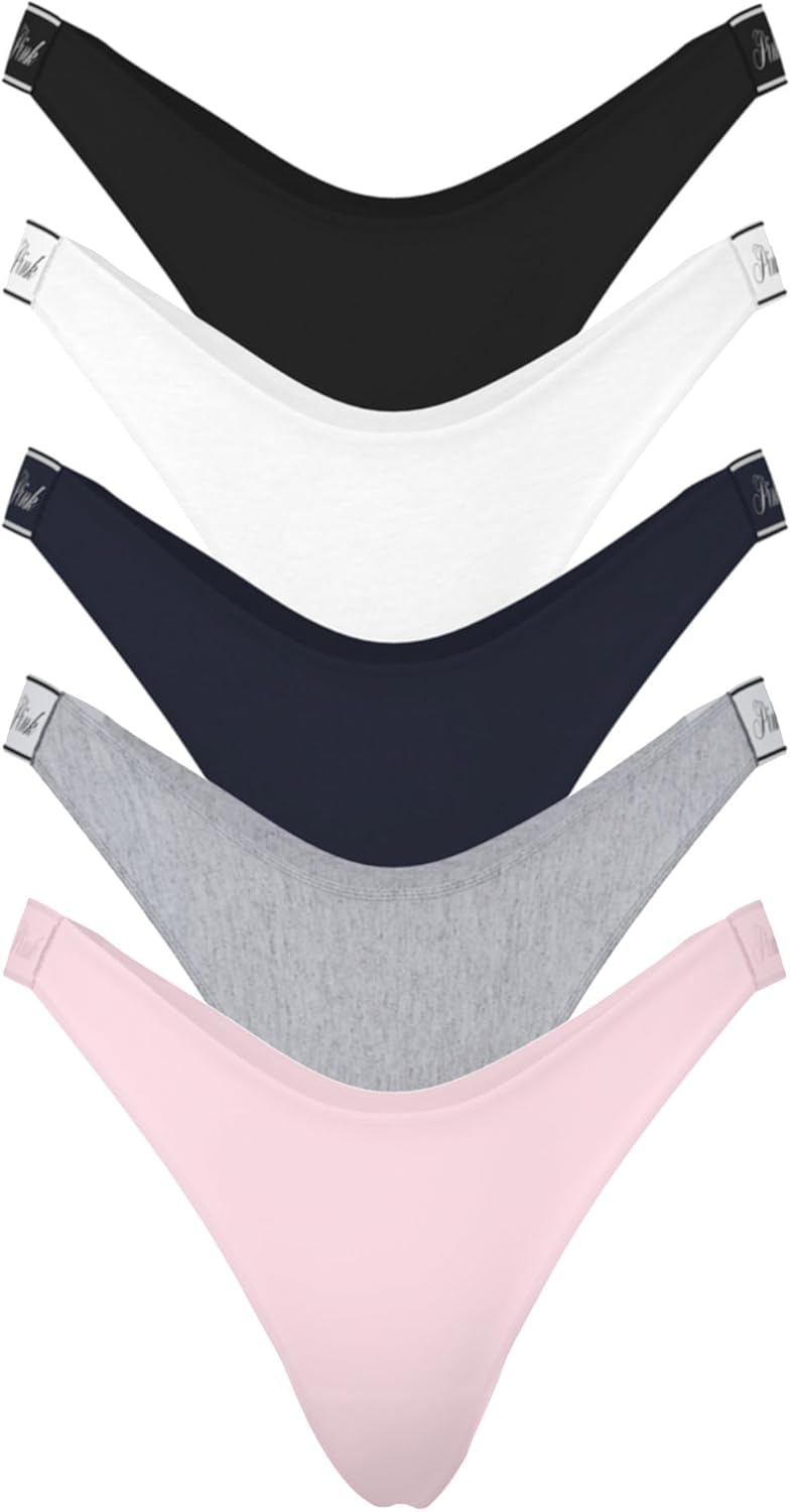 

Victoria's Secret PINK Женские Трусики-стринги Cotton Logo, Мультипак (XS-XXL), Fall Basic Pack