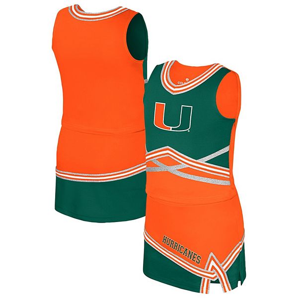 Детский двухкомпонентный сет для черлидинга Miami Hurricanes оранжевый Colosseum — фото 2